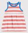 Babies' Sleeveless Striped Jersey Dress PAPAYE pink/MARSHMALLOW