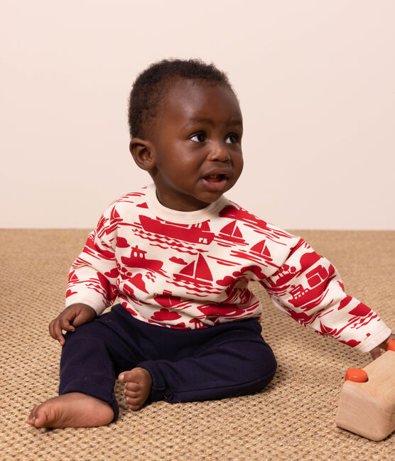 Babies' Patterned Fleece Sweatshirt AVALANCHE red/ROUGE