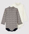 Pack of 2 long-sleeved bodysuits for baby girls variante 1