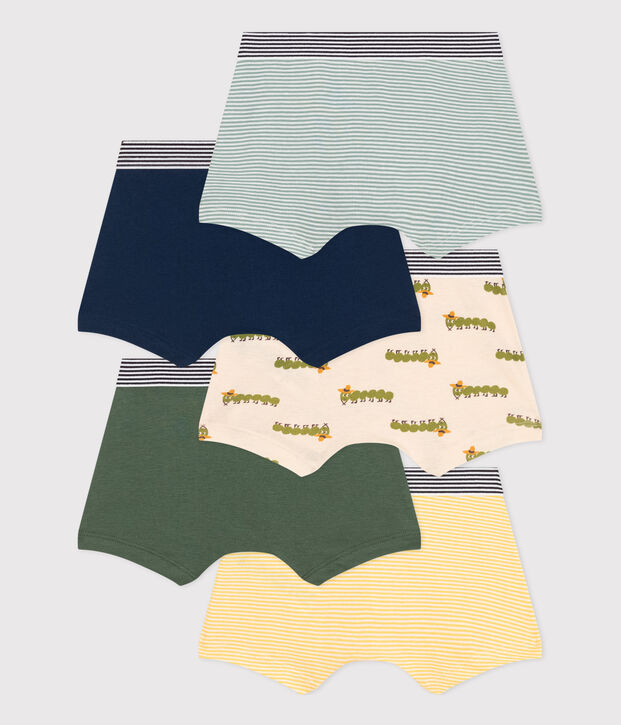 Children's Cotton Centipede Design Boxers - 5-Pack multicolor