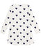 Girls' Ribbed Nightdress MARSHMALLOW white/MEDIEVAL blue