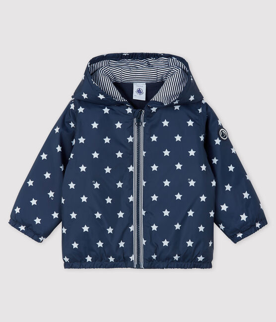 Unisex baby's blouse with print SMOKING blue/MARSHMALLOW white