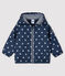Unisex baby's blouse with print SMOKING blue/MARSHMALLOW white