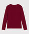 The Iconic long-sleeved cotton T-shirt for women AMARANTE