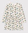 Girls' Long-Sleeved Floral Tube Knit Dress AVALANCHE white/MULTICO