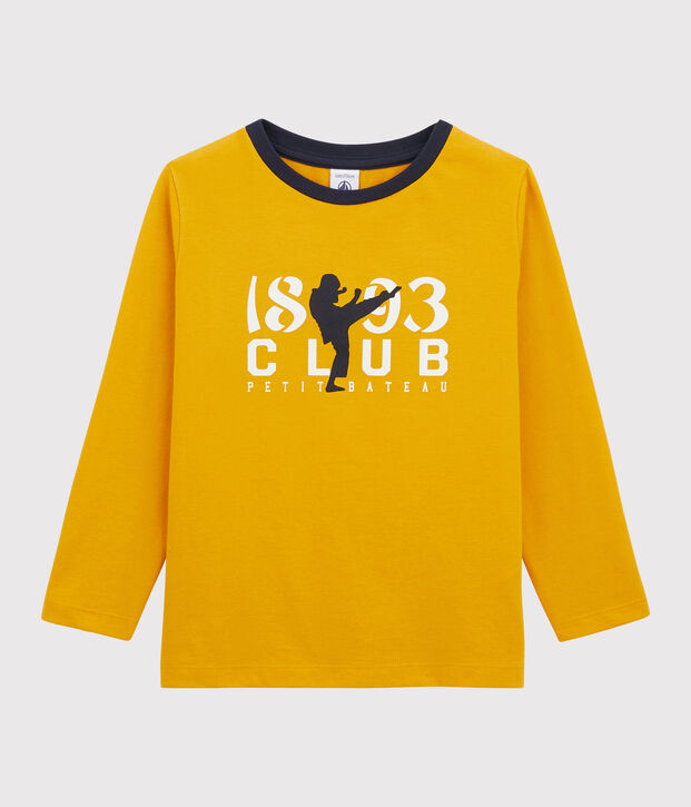 Boys Silkscreen Print T-shirt yellow