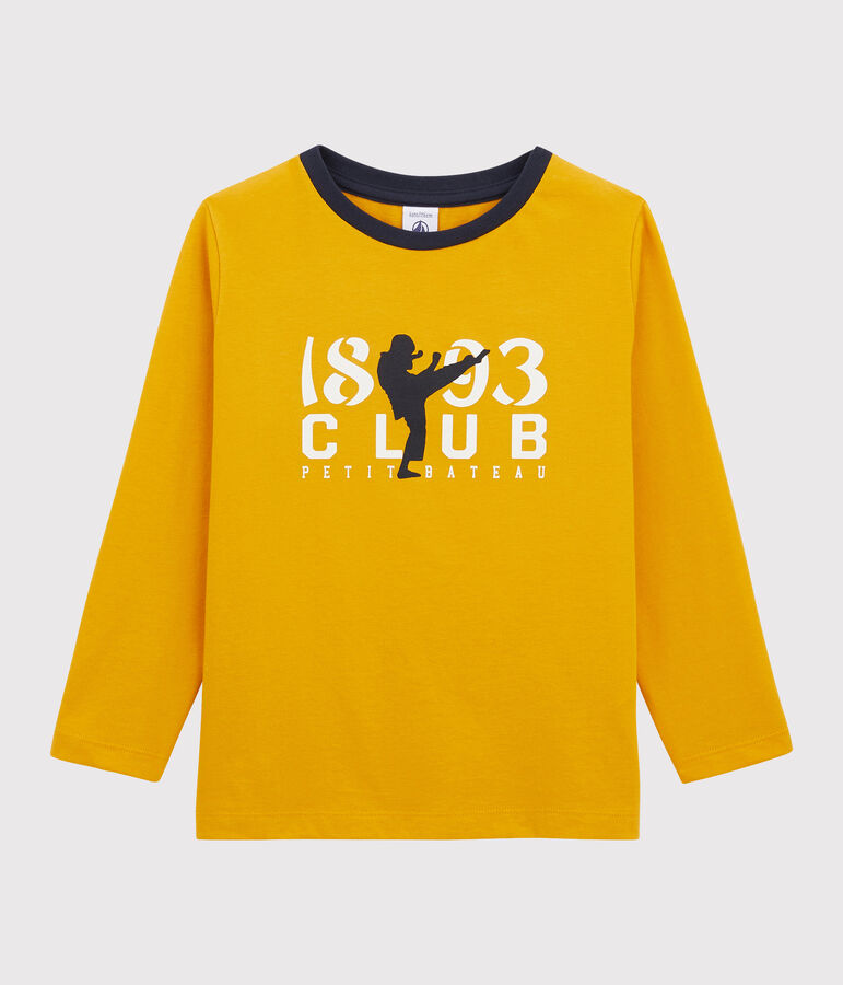 Boys Silkscreen Print T-shirt BOUDOR yellow