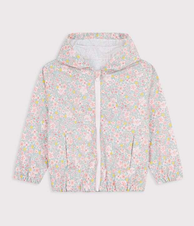 Children's floral windbreaker blue/multicolor