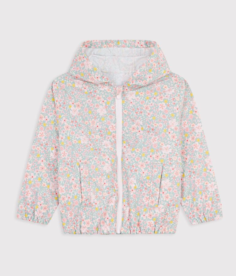 Children's floral windbreaker blue/multicolor