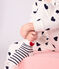 Children's cotton socks with stripes and hearts - 3-pack variante 1