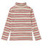 Petit Bateau & Ines de la Fressange Paris girls' turtleneck undershirt COQUILLE beige/MULTICO white