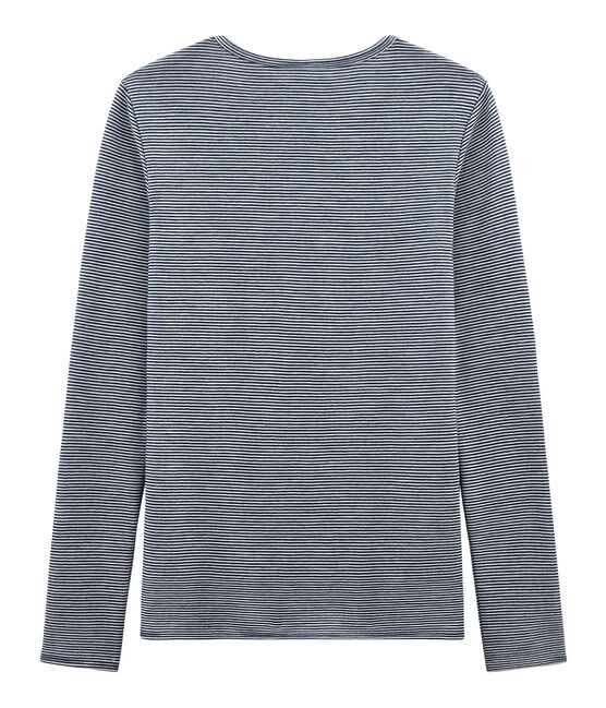 Women's Extra Warm Long-Sleeved T-Shirt SMOKING blue/MARSHMALLOW white