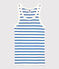 Women's Iconic Organic Cotton Vest Top MARSHMALLOW white/DELFT blue