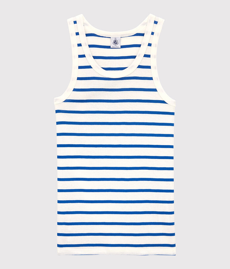 Women's Iconic Organic Cotton Vest Top white/blue