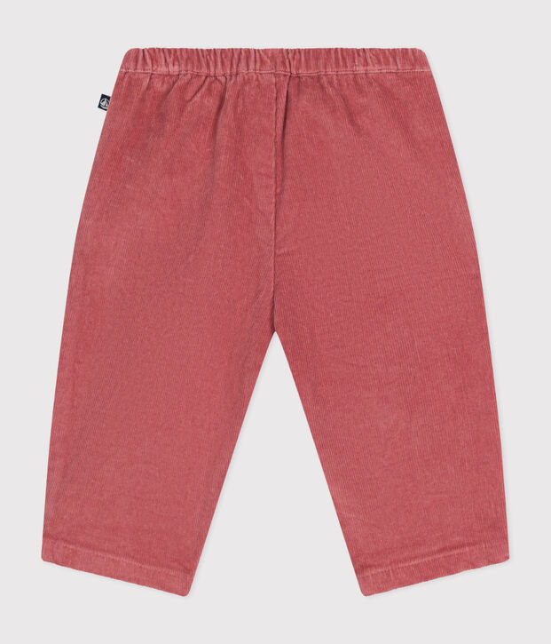 Babies' velour trousers pink
