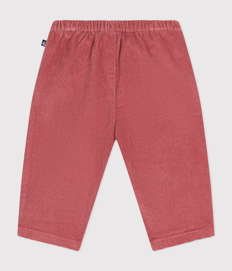 Babies' velour trousers pink