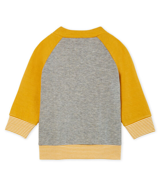 Baby Boys' Zip-Up Tube Knit Cardigan SUBWAY grey/BOUDOR CN yellow