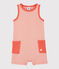 Baby Boys' Stripy Ribbed Playsuit OURSIN orange/MARSHMALLOW white