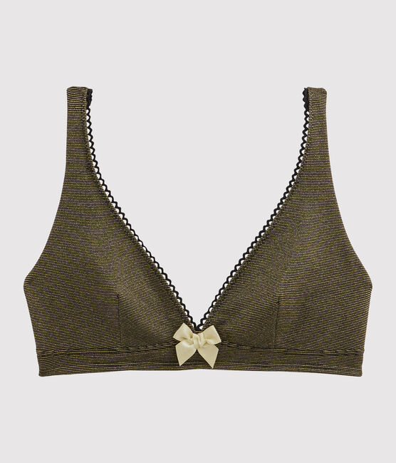 Women's Triangle Bra NOIR black/OR yellow