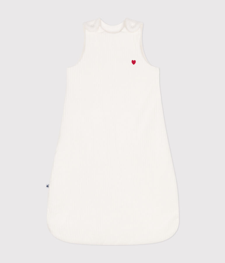 Babies' TOG 3 velour sleeping bag MARSHMALLOW white