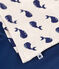 Children's short pyjamas in cotton printed with whales MEDIEVAL blue/MULTICO white