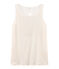 Women's iridescent linen sleeveless top MARSHMALLOW white/COPPER pink