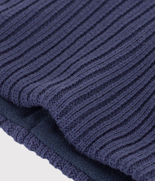 Children's plain fleece-lined knitted snood SMOKING