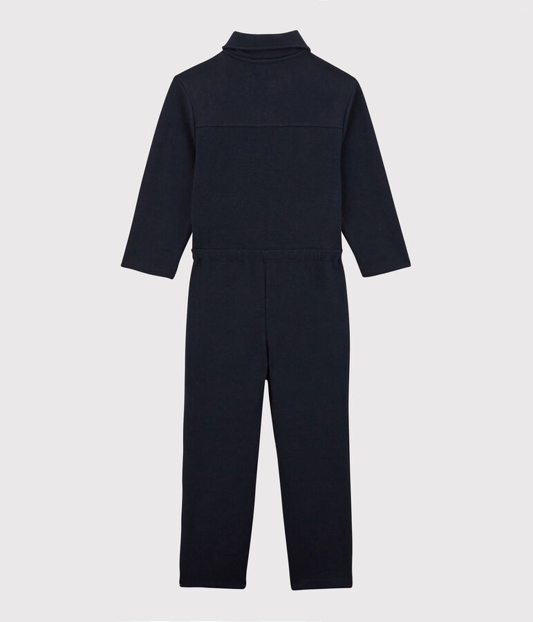 Girls' Printed Cotton Jumpsuit blue