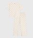 Women's cotton pyjamas with heart print, short sleeves and wide legs