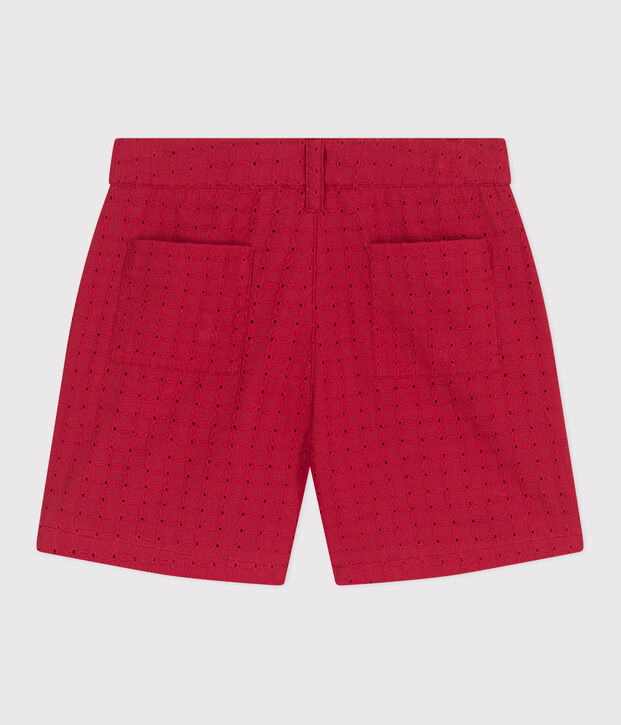 Children's cotton shorts red