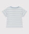 Babies' Short-Sleeved Striped Jersey T-Shirt GOMME /MARSHMALLOW