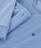 Children's plain cotton terry pyjamas blue
