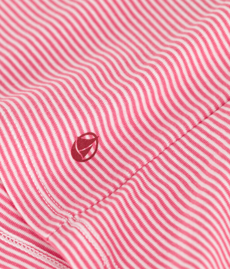 Women's iconic striped cotton T-Shirt pink/white