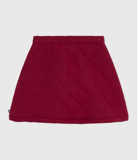 Children's plain cotton skirt AMARANTE