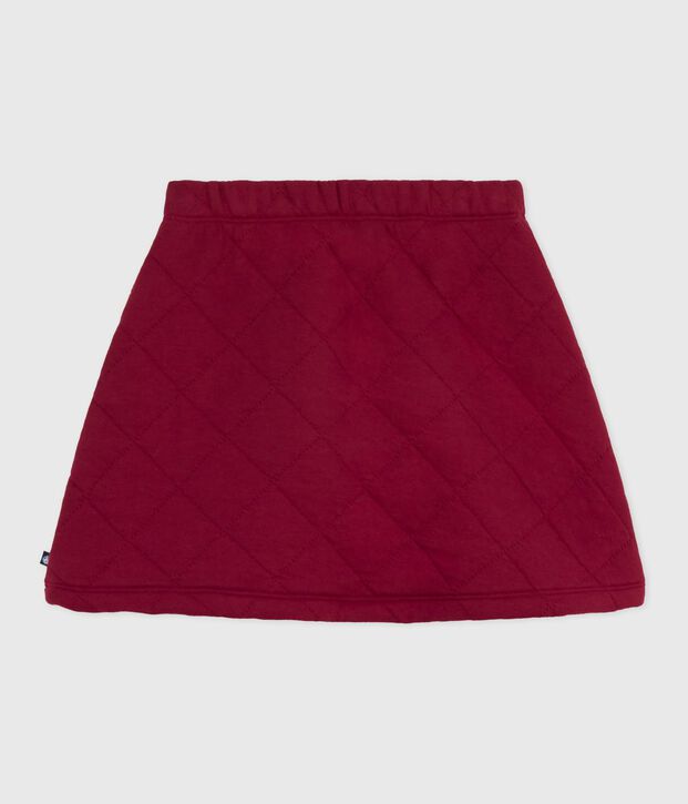 Children's plain cotton skirt red