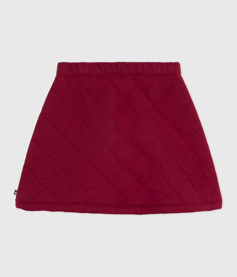 Children's plain cotton skirt red