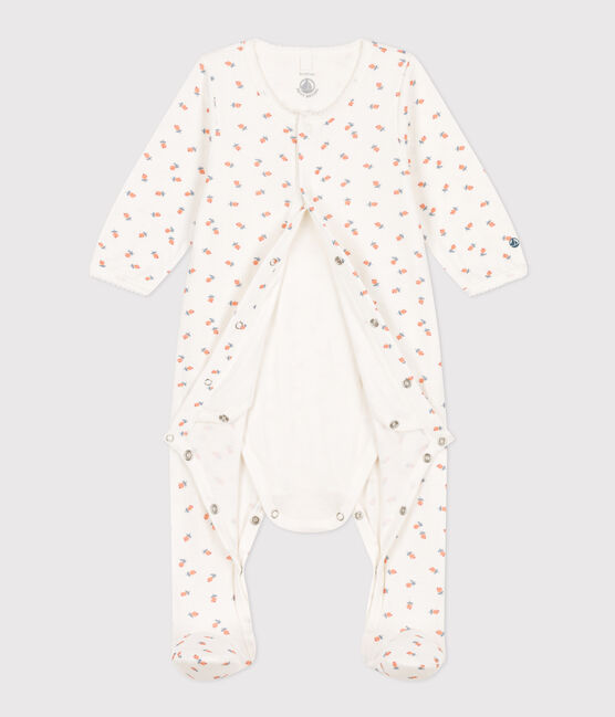 Floral Tube Knit Bodyjama MARSHMALLOW white/MULTICO white
