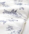 Babies' Rib Knit Toile de Jouy Paris Sleeping Bag MARSHMALLOW white/MEDIEVAL blue