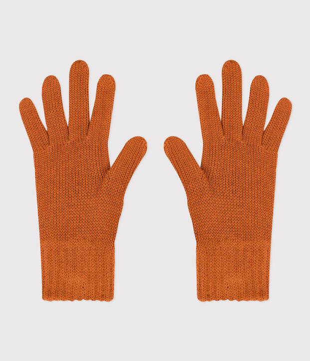 Unisex Knitted Gloves brown