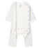 Footless Ribbed Bodyjama MARSHMALLOW white/MULTICO white