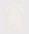 Babies' footless cotton bodyjama MARSHMALLOW white/HERBIER