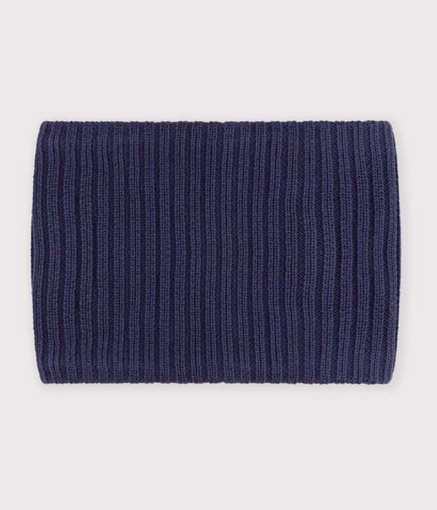 Children's plain fleece-lined knitted snood SMOKING