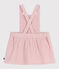 Babies' dress in corduroy embroidered with flowers on the waistband JOLI pink