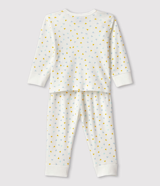 Babies' Confetti Pattern Cotton Sleepsuit without Poppers MARSHMALLOW white/MULTICO white
