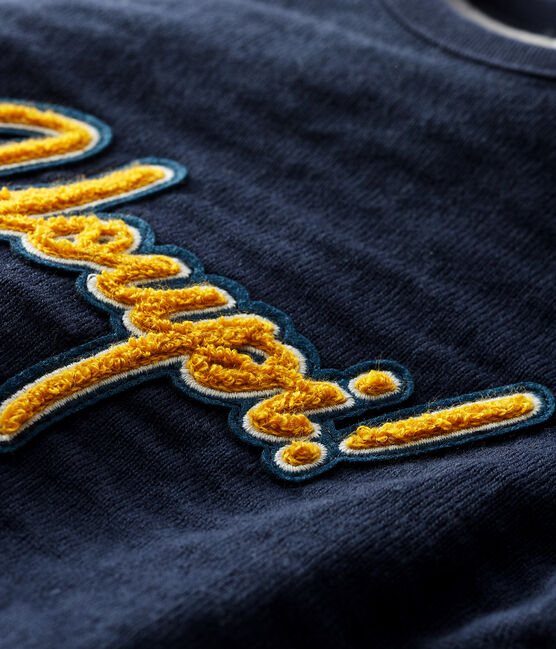 Baby boy's tubular knit sweatshirt SMOKING blue