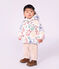 Babies' puffer jacket in animal print polyester Ecru/multicolor