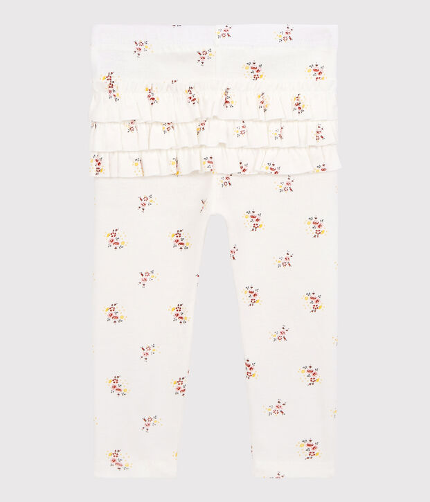 Baby Girls' Print Cotton Leggings white/multicolor