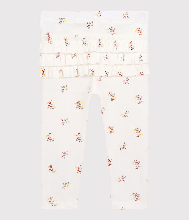 Baby Girls' Print Cotton Leggings white/multicolor
