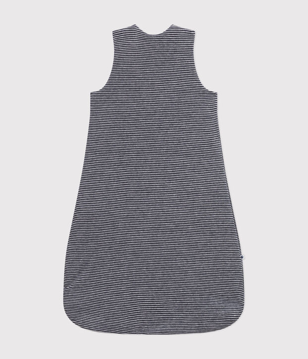 Babies' TOG 2.5 velour sleeping bag blue/white