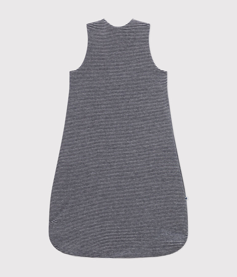 Babies' TOG 2.5 velour sleeping bag blue/white